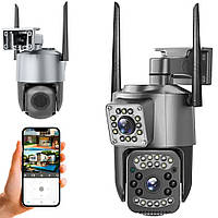 Уличная видеокамера наблюдения, SC03 V380pro, под сим карту 4G / Поворотная IP-камера видеонаблюдения