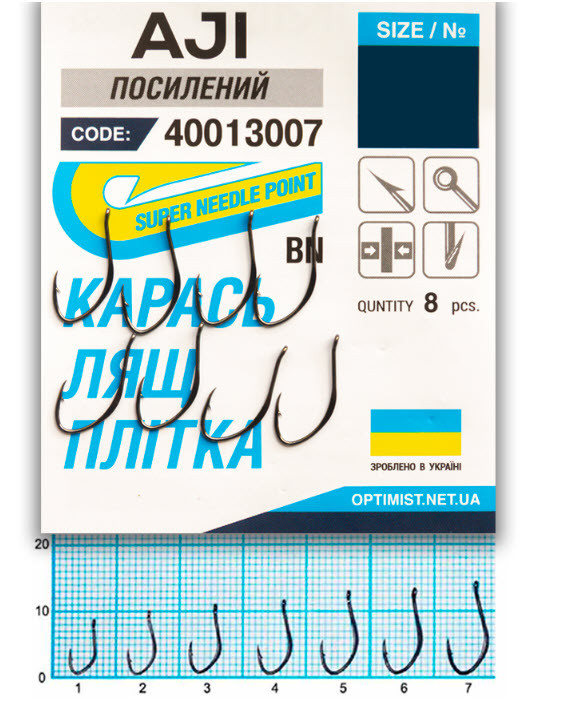 Гачок Optimist AJI (посилений) BN № 4