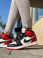 Nike Air Jordan 1 Retro High Black White Red v2