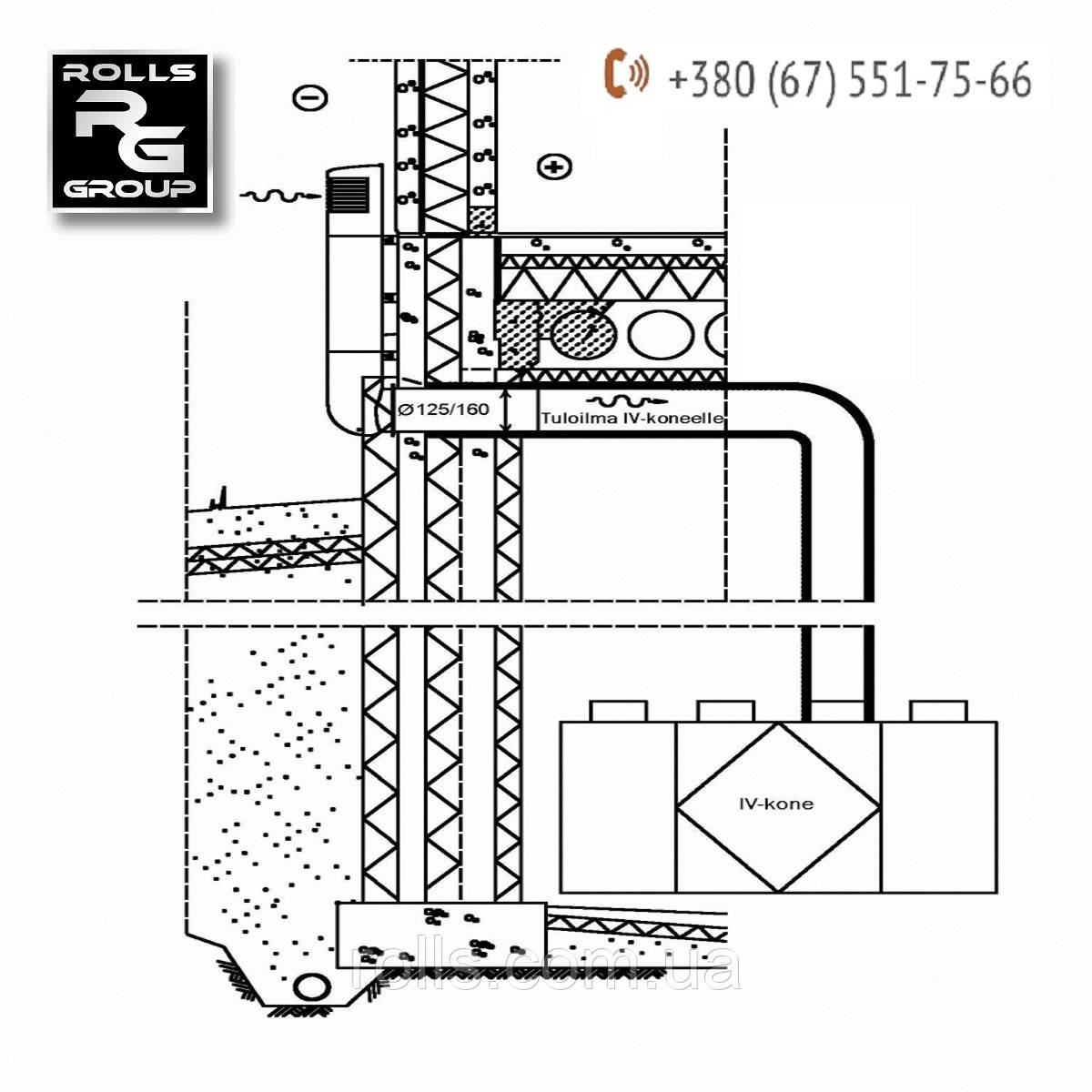 ROSS-125/135 Дефлектор цокольный, вентиляция подвальных помещений, воздух в камин - фото 6 - id-p19217195