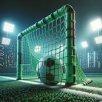Сетка мини-футбола БЕЗ-УЗЛОВАЯ «ЕВРО СТАНДАРТ 1.1» , зеленая (комплект из 2 шт.)