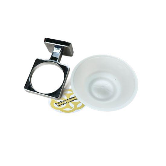 Настінна мильниця для твердого мила MILET скляна, кругла Maxiflow, настінна, фото 1