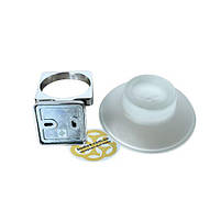 Настінна мильниця для твердого мила MILET скляна, кругла Maxiflow, настінна, фото 3