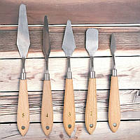 Набір із 5 мастихінів (Художні шпателі для гуаші, масляної фарби)