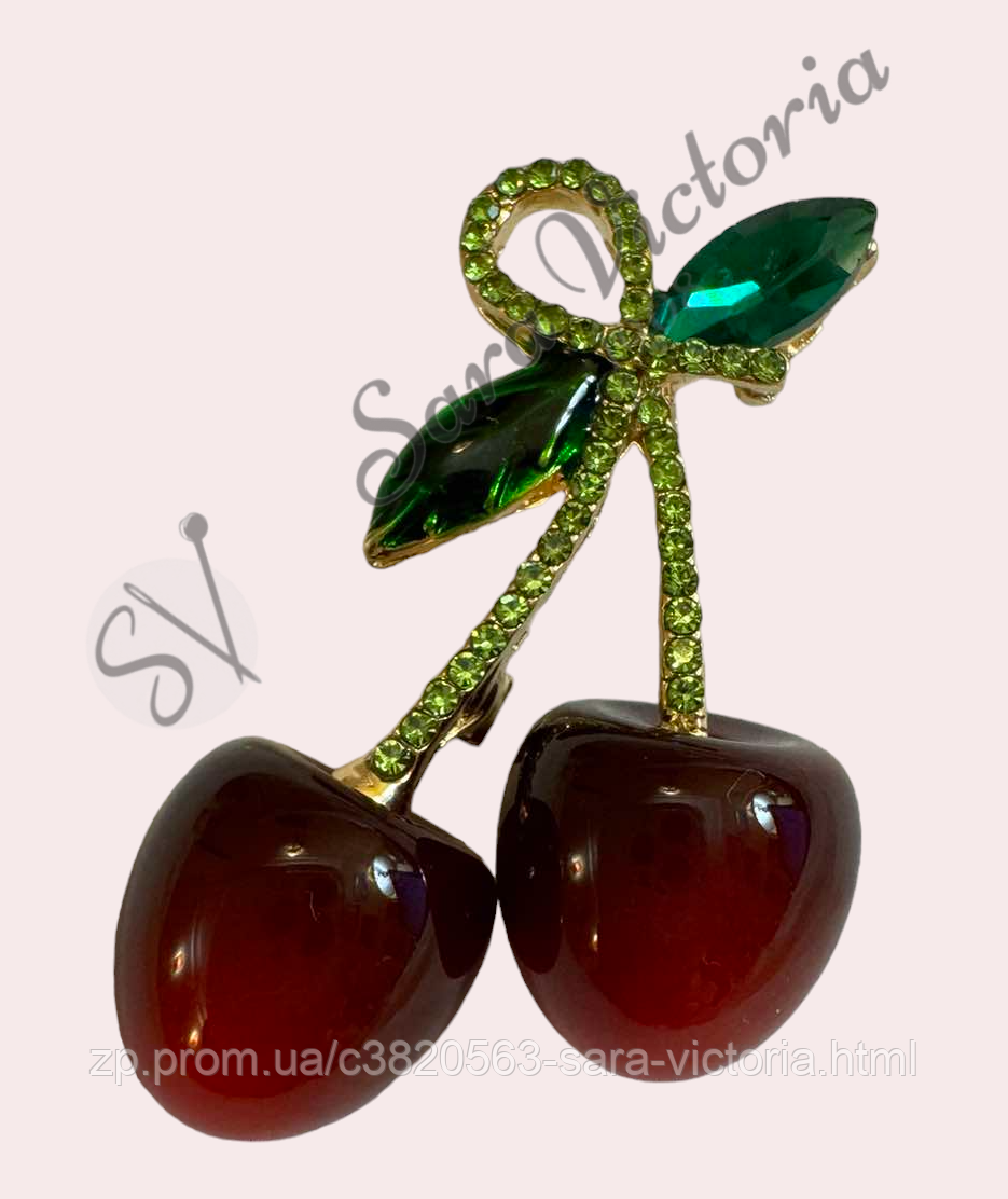 Вінтажна брошка "Вишнева пишнота" від Sara Victoria, фото 1
