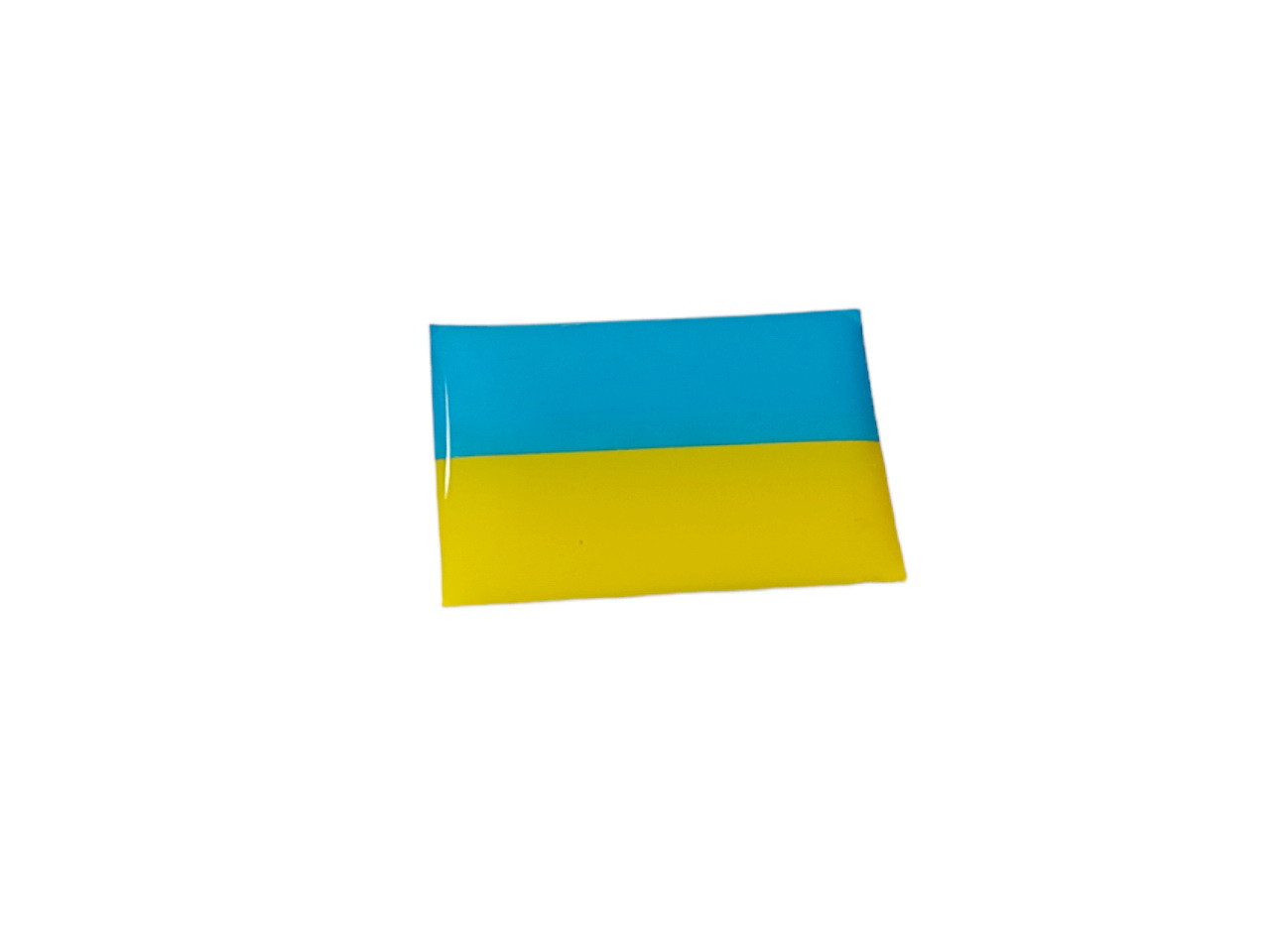 Об'ємна прямокутна наліпка (шильда) Прапор України