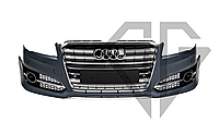 Передний бампер Audi A8 2014-2017год (в стиле S-Line)