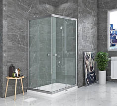 Душова кабіна Shower SATURN STN-232-6 120х80х190 см без піддону матове скло розсувні двері, фото 4