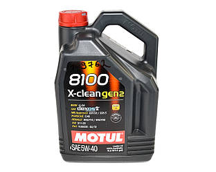 Моторна олива Motul 8100 X-clean gen2 5W-40, 5 л. - ACEA C3 / API SN