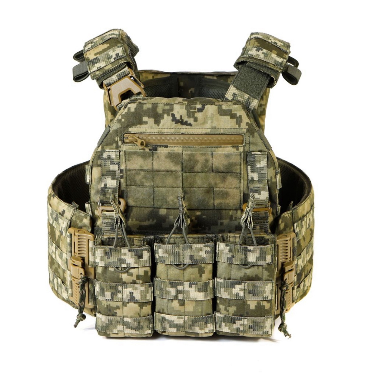 Плитоноска тактична піксель ВСУ Molle PL-002 (з подвійним швидким скиданням)