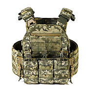 Плитоноска тактична піксель ВСУ Molle PL-002 (з подвійним швидким скиданням)