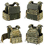 Плитоноска тактична піксель ВСУ Molle PL-002 (з подвійним швидким скиданням), фото 6