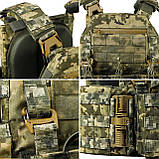 Плитоноска тактична піксель ВСУ Molle PL-002 (з подвійним швидким скиданням), фото 9