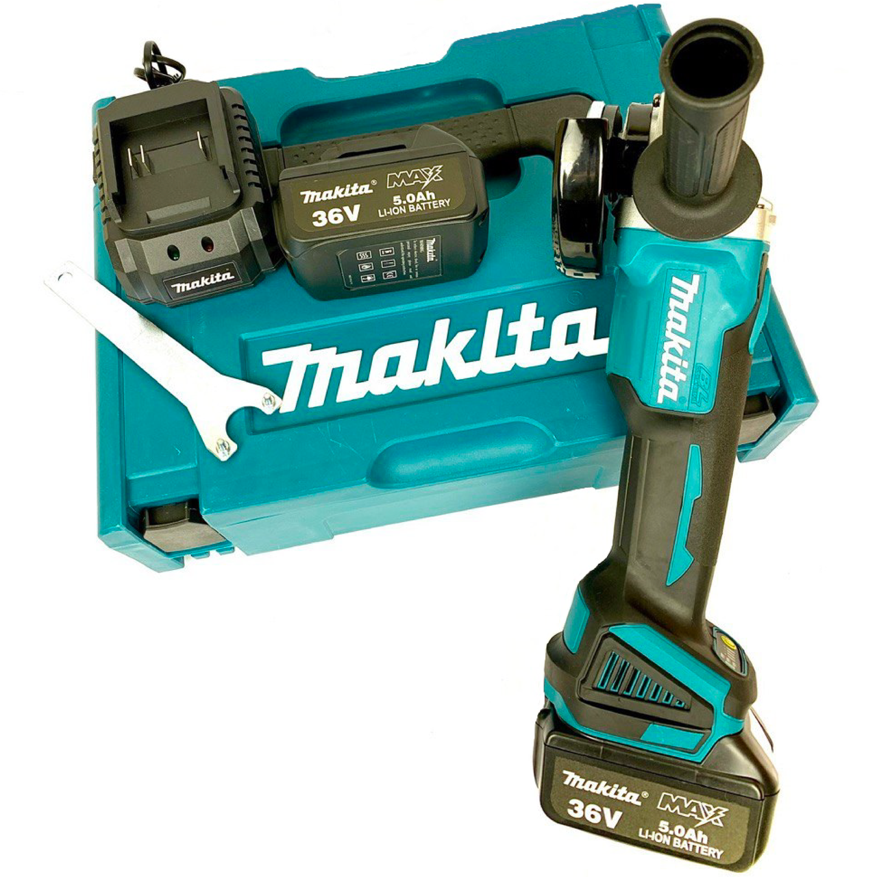 Акумуляторна болгарка Makita DGA 504 (36V 5A) безщіткова. Кутова шліфмашина Макіта