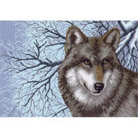 Волк Вышивка щенок крестом , Матренин посад 1538 Канва охота схема животные