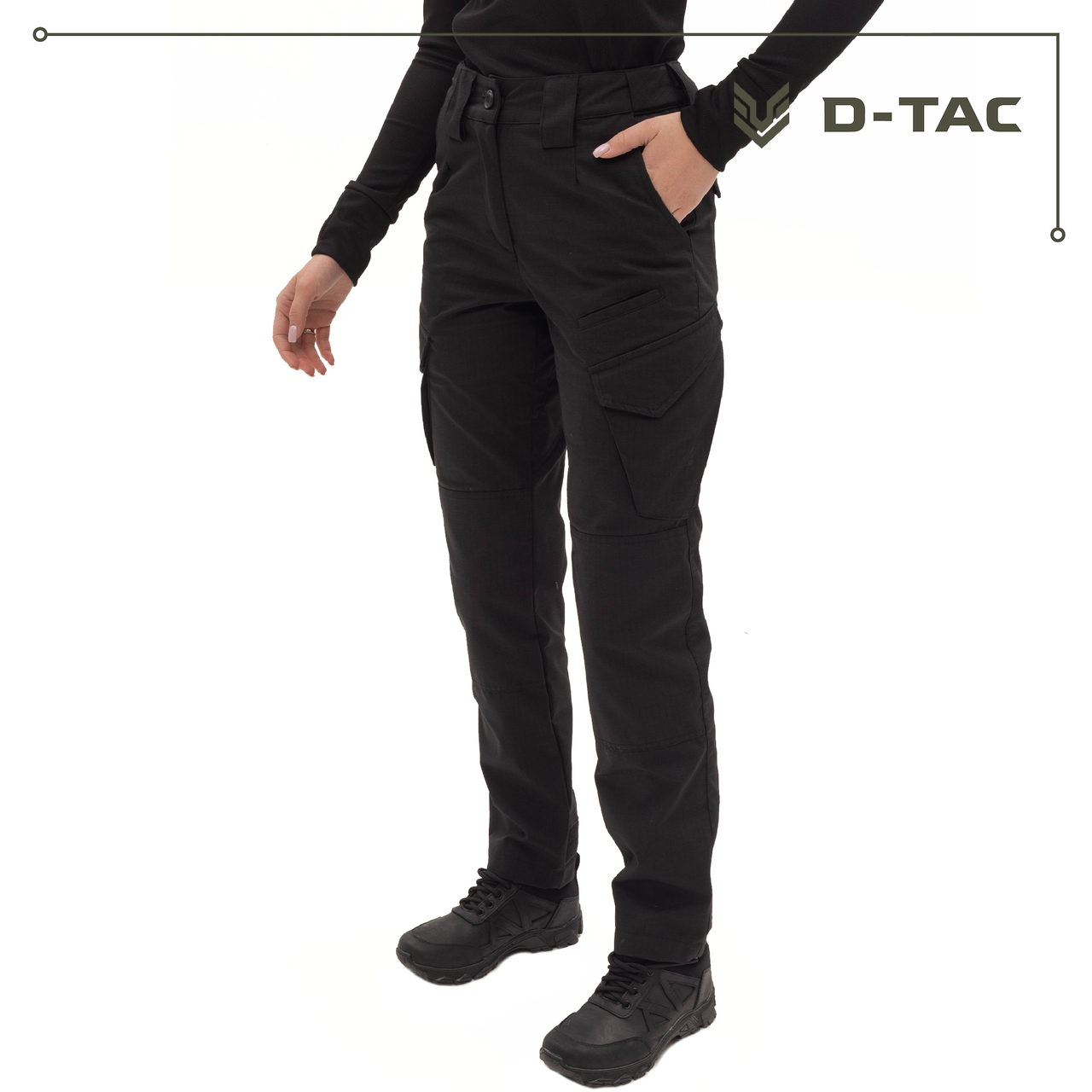 D-TAC Штани тактичні з тунельним поясом жіночі чорні поліція, 40