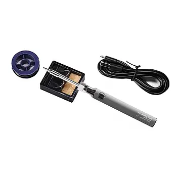 Портативний паяльник з акумулятором та регулюванням температури 8W Type C Grey