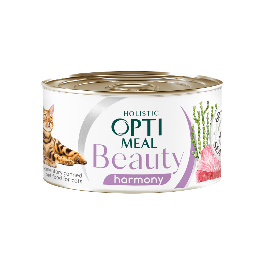 Консерви для котів Optimeal Beauty Harmony з тунцем і морськими водоростями в желе 70 г