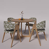 Круглый дизайнерский стол "Олди" из дерева ясень 1000 мм