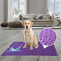 Багаторазова пелюшка для собак 40х60 см непромокаюча фіолетовий