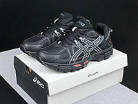 Мужские летние текстильные кроссовки Аsics Gel-Kahana черные, Кроссовки спортивные легкие качественные
