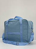 Сумка(ручна поклажа) Польща блакитна 40х30х20см/24л/0.5кг/Fly 0234, фото 3