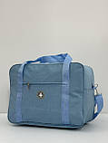 Сумка(ручна поклажа) Польща блакитна 40х30х20см/24л/0.5кг/Fly 0234, фото 2