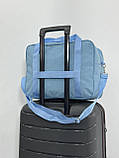 Сумка(ручна поклажа) Польща блакитна 40х30х20см/24л/0.5кг/Fly 0234, фото 6