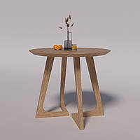 Круглый дизайнерский стол "Тренд" из дерева ясень 900 мм