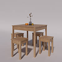 Квадратний дизайнерський стіл "Білл" з дерева ясен
