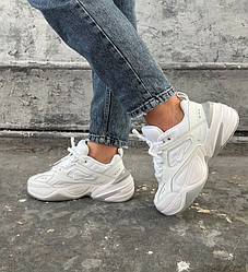 Жіночі кросівки Nike M2K Tekno White Grey Взуття Найк М2К Текно білі з сірим