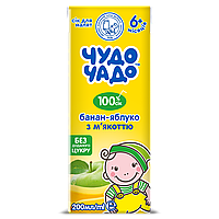 Сік Чудо-чадо Бананово-яблучний з м'якоттю стерилізований без цукру, 200 мл