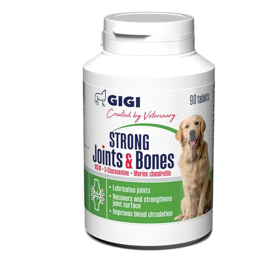 Gigi STRONG Joints and Bones (АктиВет) для профілактики та лікування суглобів собак (1 табл до 10 кг) - 90 табл