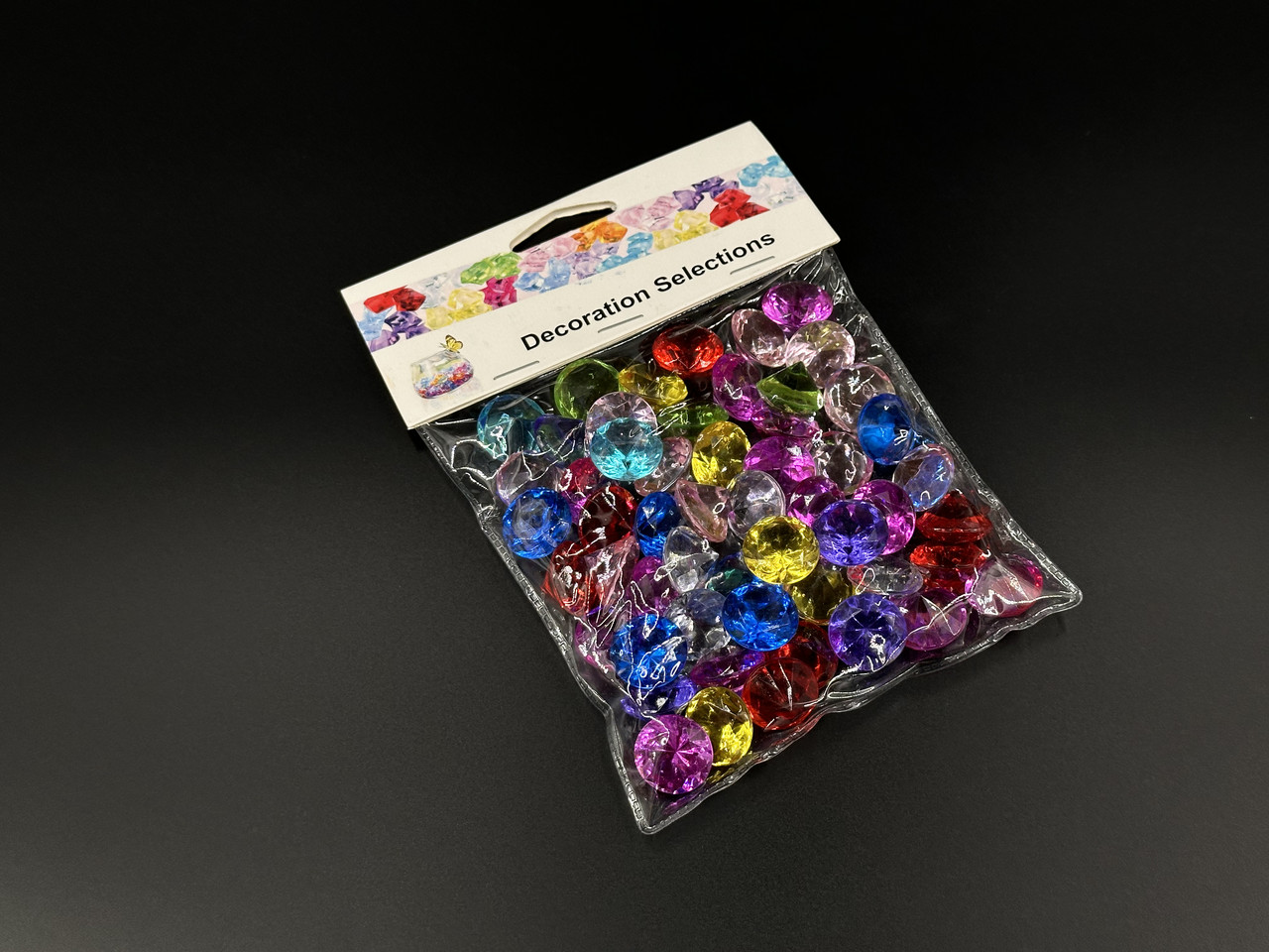 Прозорі камінчики для декору ваз, подарунків, рослин та інтер'єрів  0,1 кг, великого розміру, кольорові, фото 1