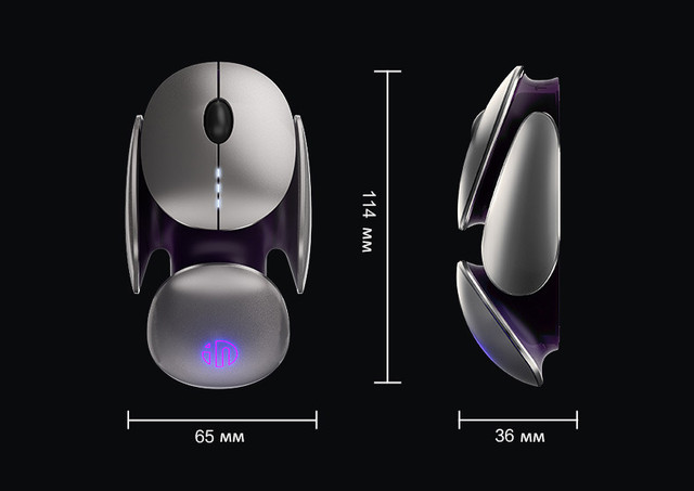 Мышка 2в1 беспроводная Inphic X2 RGB аккумуляторная Мышка 2в1 беспроводная Inphic X2 RGB аккумуляторная
