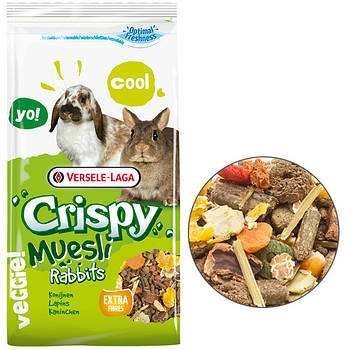Versele-Laga Crispy Muesli Rabbits Cuni 20кг Верселе-Лага кріспі мюслі кролик корм для карликових кроликів Versele laga cuni