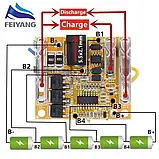 Плата BMS 5S 20A 21V 18V з термозахистом, фото 4