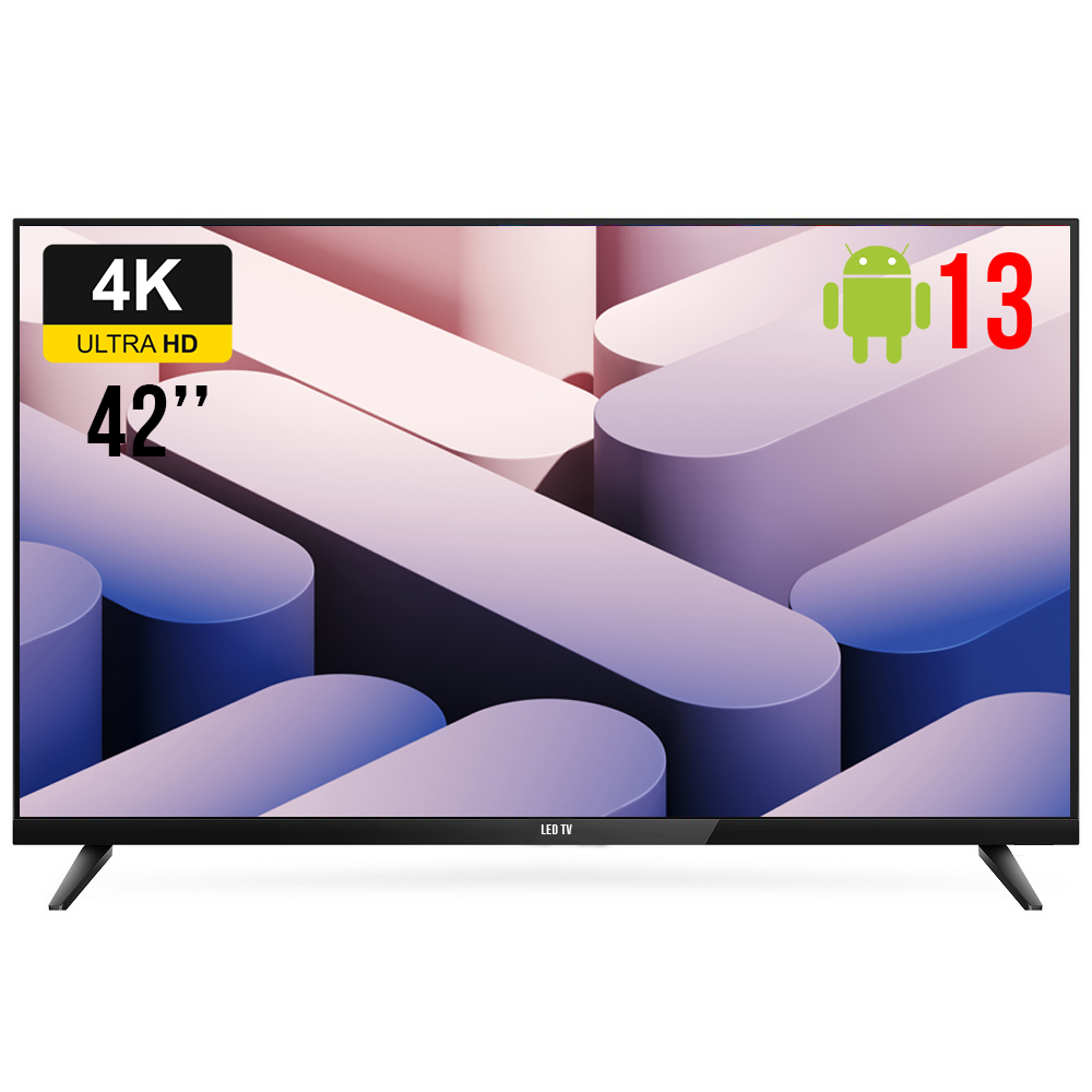 Телевізор LED TV T77221 42" Smart TV Android 13.0 FullHD DVB-T2+DVB-С, фото 1