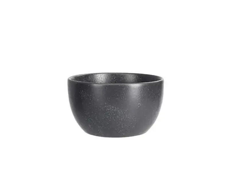 Фарфоровий салатник-цукорниця круглий Black Porland 210 мл 10 см 382125/Bl