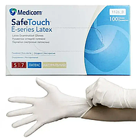 Перчатки латексные медицинские, опудренные, Белые (100 шт/уп) Medicom S