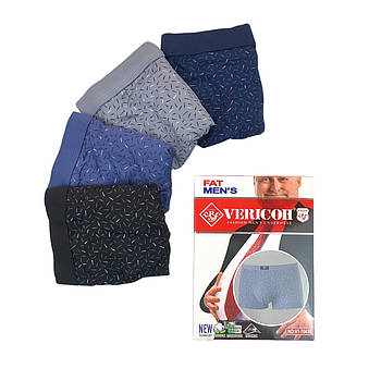 Бавовняні чоловічі труси боксери з додаванням бамбука Батали Vericoh 6XL