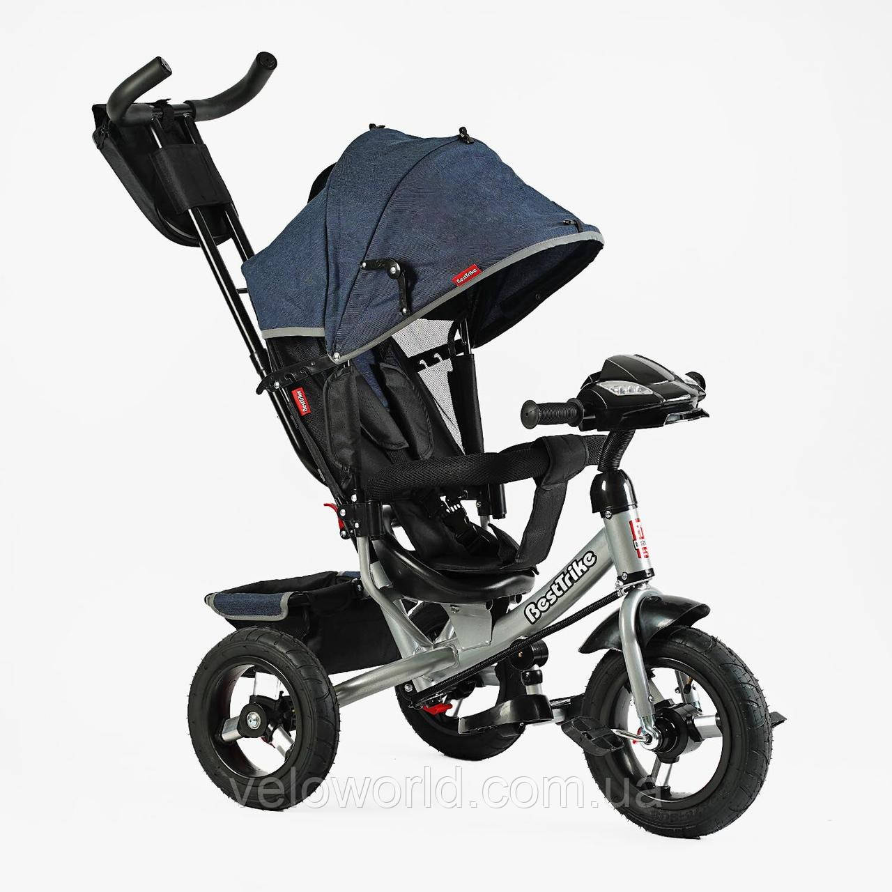 Велосипед триколісний Best Trike надувні колеса d=29см. переднє, d = 26см. задній, фара з USB, пульт