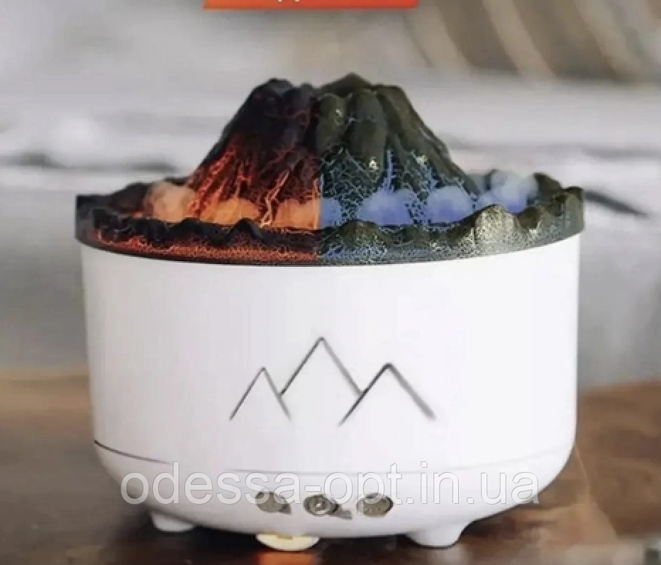 Зволожувач повітря Вулкан з ефектом полум&#39;я та підсвічуванням