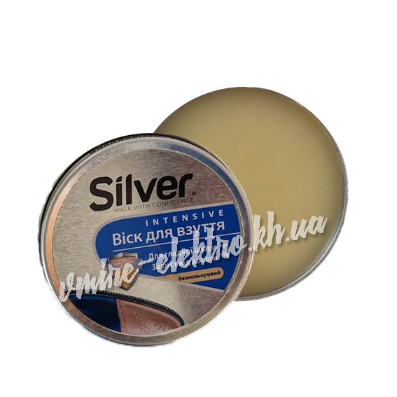 Віск для взуття безбарвний Silver 50 мл