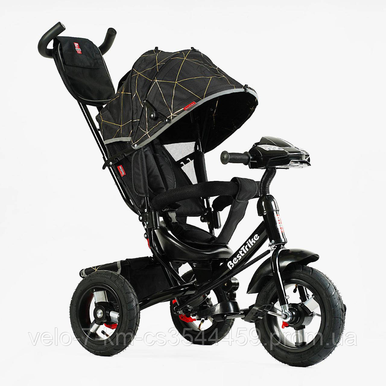 Велосипед триколісний Best Trike надувні колеса d=29см. переднє, d = 26см. задній, фара з USB, пульт