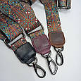 Плечовий ремінь широкий текстильний / темна фурнітура / 10019 чорна лямка Різнокольорий, фото 3
