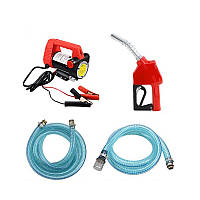 Комплект АЗС 12 Вольт для перекачування солярки 50 л пістолет шланги