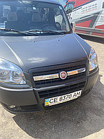 Накладки на решетку радиатора Carmos для Fiat Doblo 2 2005-2010 Хром решетка Фиат Добло 2шт