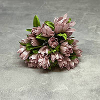 Букет пролісків (на ніжці), колір-пудровий, довжина 7-8 см, 1 букет/10 шт., Пудровий