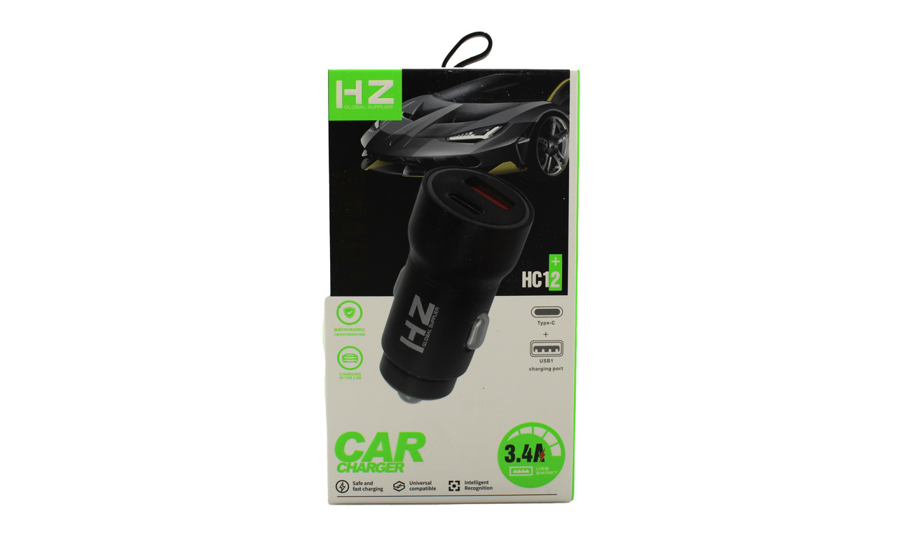 Адаптер в прикурювачType c і USB HC12